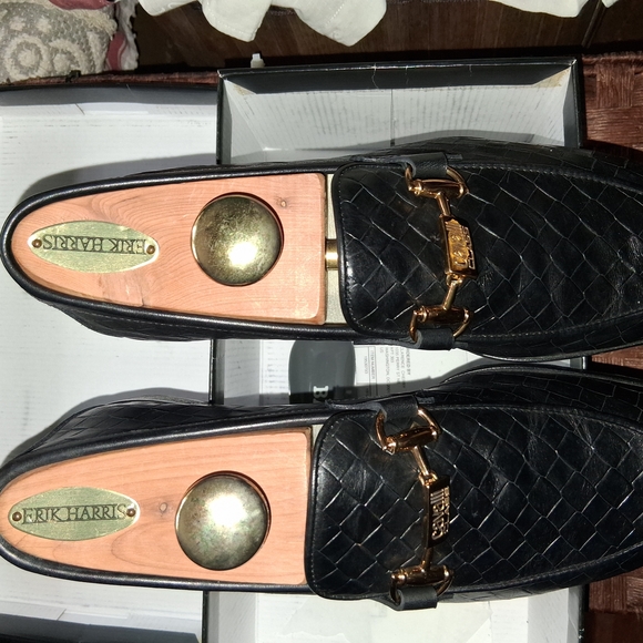 Roberto Cavalli Black Woven Leather Loafers main image 6